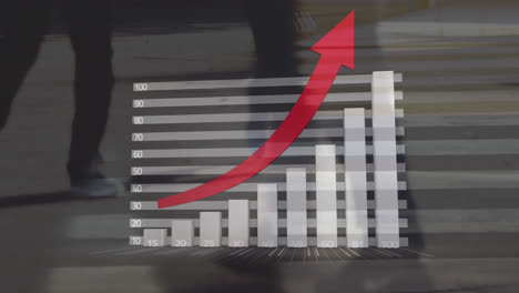 Animation-Der-Statistischen-Datenverarbeitung-Im-Zeitraffer-Eines-Kleinen-Teils-Der-Menschen,-Die-Auf-Der-Straße-Gehen