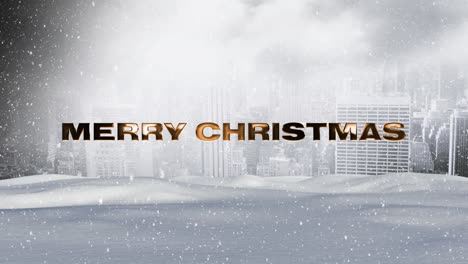 Animation-of-merry-christmas-text-over-snow-falling-background