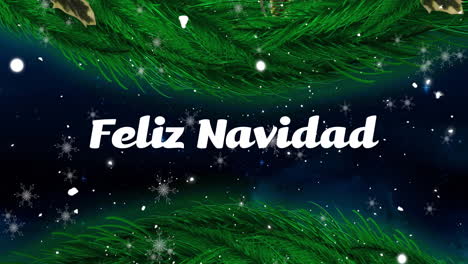 Animación-Del-Texto-Feliz-Navidad-Sobre-Ramas-De-árboles-De-Navidad-En-El-Fondo-Del-Paisaje-Invernal