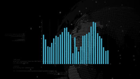 Animation-of-financial-data-processing-over-globe