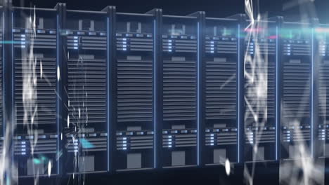 Animation-Der-Datenverarbeitung-Und-Des-Computerservers-Auf-Schwarzem-Hintergrund