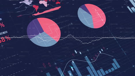 Animation-Der-Finanzdatenverarbeitung-Auf-Blauem-Hintergrund