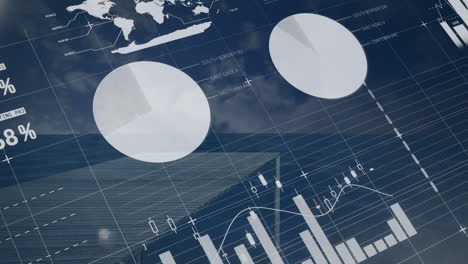 Animación-Del-Procesamiento-De-Datos-Financieros-Y-Estadísticas-Sobre-El-Paisaje-Urbano