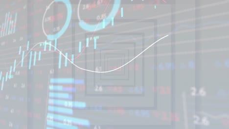 Animation-Von-Statistiken-Und-Datenverarbeitung-Auf-Quadratischem-Hintergrund