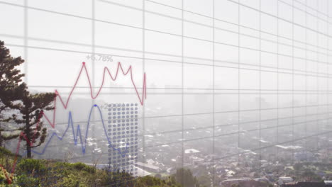 Animación-Del-Procesamiento-De-Datos-Financieros-Sobre-La-Ciudad