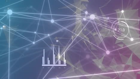 Animation-of-network-of-connections-with-statistics-on-dark-background