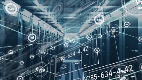 Animation-of-data-processing-over-computer-servers