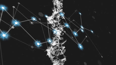 Animation-Von-DNA-Strängen-Und-Verbindungsnetzwerken