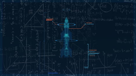 Animation-Eines-Modells-Mit-Datenverarbeitung-über-Mathematischen-Gleichungen-Auf-Schwarzem-Hintergrund