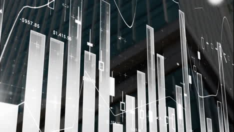 Animation-of-statistics-and-data-processing-over-dark-background