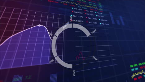 Animation-of-financial-data-processing-on-black-background