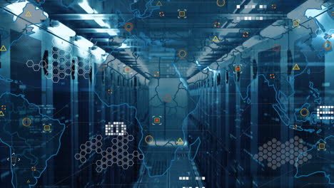 Animation-of-data-processing-over-computer-servers