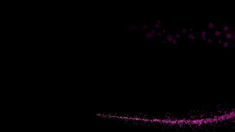 Animation-of-glowing-pink-light-trials-with-copy-space-on-black-background