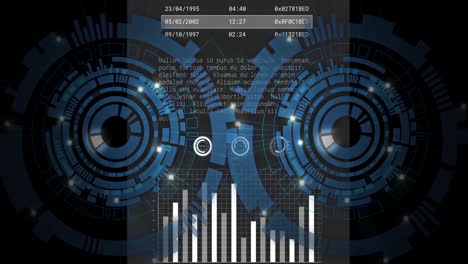 Animación-De-Engranajes-Y-Procesamiento-De-Datos-Sobre-Fondo-Oscuro