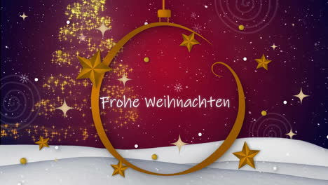 Animation-Von-Frohen-Weihnachten-Und-Fallendem-Schnee-über-Der-Winterlandschaft