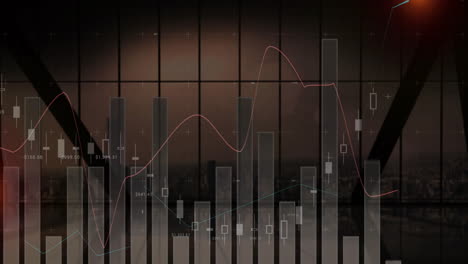 Animación-Del-Procesamiento-De-Datos-Financieros-Sobre-La-Ciudad