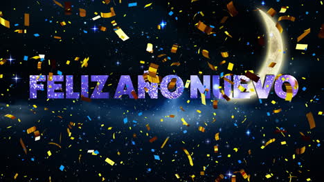 Animation-of-feliz-ano-nuevo-text-and-confetti-on-black-background