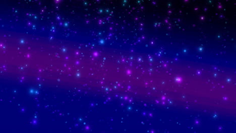 Animation-Von-Leuchtenden-Lichtversuchen-Mit-Lichtpunkten-Und-Kopierraum-Auf-Blauem-Hintergrund