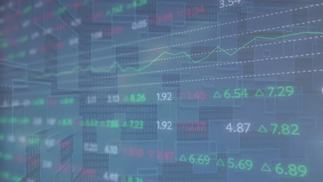 Animation-Der-Datenverarbeitung,-Diagramme-Und-Börse-über-Formen