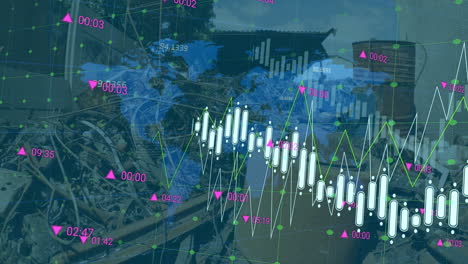 Animación-Del-Procesamiento-De-Datos-Financieros-Sobre-Terrenos-Baldíos