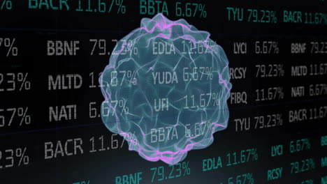 Animación-Del-Procesamiento-De-Datos-AI-Y-Globo-Sobre-Fondo-Negro.