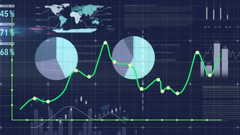 Animation-Der-Finanzdatenverarbeitung-Auf-Blauem-Hintergrund