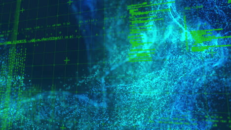 Animación-Del-Procesamiento-De-Datos-Con-Estelas-De-Luz-Brillantes