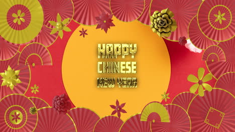 Animation-of-happy-chinese-new-year-text-over-chinese-pattern-on-red-background