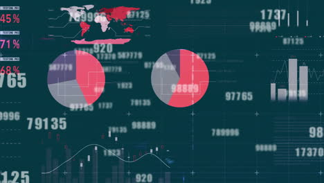 Animation-Der-Finanzdatenverarbeitung-Auf-Dunklem-Hintergrund