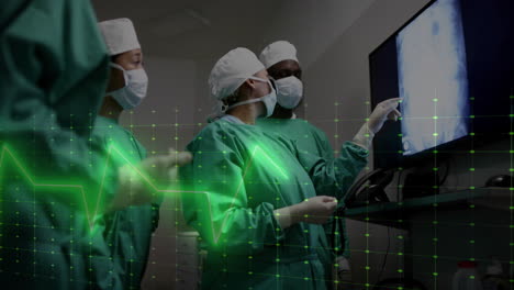 Animation-of-data-processing-over-diverse-surgeons-in-hospital