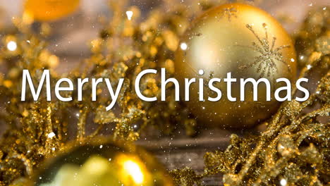 Animation-of-merry-christmas-text-over-snow-falling-with-christmas-decorations