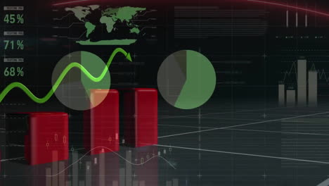 Animation-Der-Finanzdatenverarbeitung-Auf-Schwarzem-Hintergrund