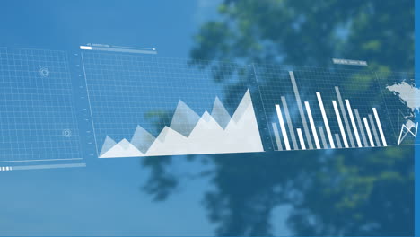 Animation-Der-Verarbeitung-Finanzieller-Daten-über-Einem-Baum