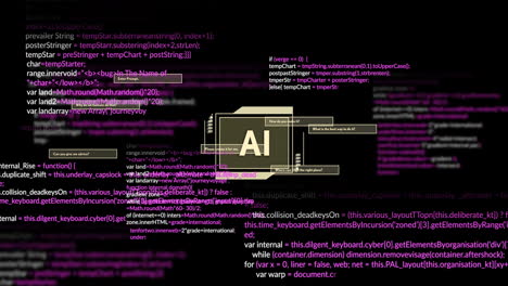 Animation-of-ai-data-processing-over-black-background