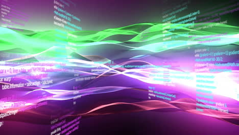 Animation-of-data-processing-over-colourful-neon-shapes