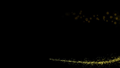 Animation-Eines-Leuchtenden-Gelben-Kreises-Mit-Kopierraum-Auf-Schwarzem-Hintergrund