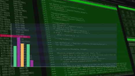 Animación-Del-Gráfico-Sobre-Procesamiento-De-Datos-Sobre-Fondo-Negro