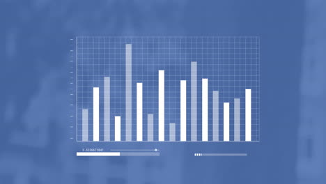 Animation-Von-Graphverarbeitungsdaten-Auf-Blauem-Hintergrund