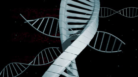 Animation-Von-DNA-Strängen-Auf-Dunklem-Hintergrund