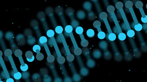 Animación-De-La-Cadena-De-ADN-Y-Procesamiento-De-Datos-Sobre-Fondo-Negro.