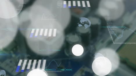 Animation-of-data-processing-over-computer-circuit-board