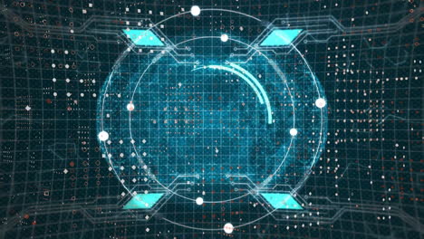 Animación-De-Escaneo-De-Alcance-Y-Procesamiento-De-Datos-Sobre-Fondo-Oscuro