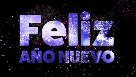 Animation-of-feliz-ano-nuevo-text-and-confetti-on-black-background