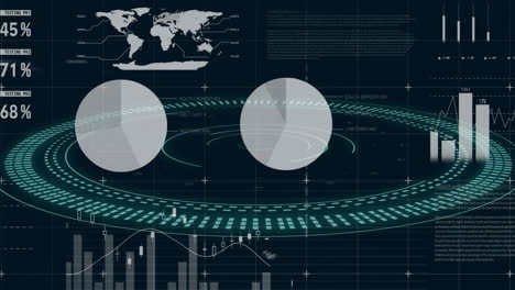 Animation-Der-Verarbeitung-Finanzieller-Daten-Mit-Scope-Scanning-Auf-Schwarzem-Hintergrund