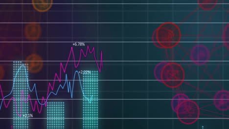 Animation-of-connections-with-icons-and-financial-data-processing-over-dark-background