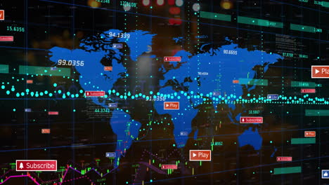 Animación-De-Notificaciones-De-Redes-Sociales-Y-Procesamiento-De-Datos-En-El-Mapa-Mundial