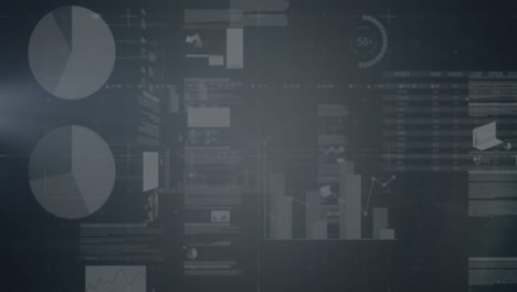 Animation-of-financial-data-processing-over-dark-background