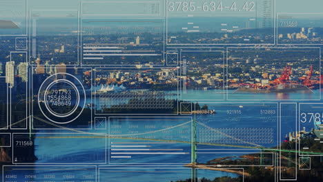 Animación-Del-Procesamiento-De-Datos-Sobre-El-Paisaje-Urbano