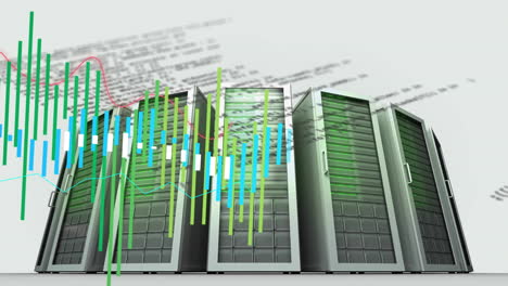 Animation-of-digital-data-processing-over-computer-servers