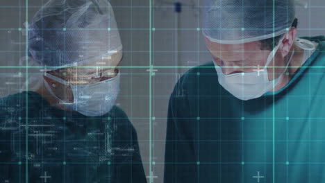 Animation-of-data-processing-over-diverse-surgeons-in-hospital